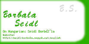 borbala seidl business card